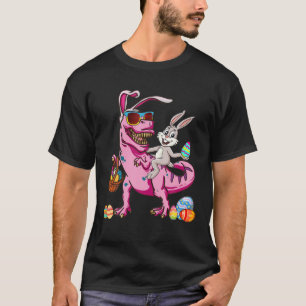 Kaninchenreiten Dinosaur T Rex Ostereier Jungen Mä T-Shirt