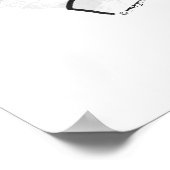 Kaninchenrosa der Hand Silhouette Poster (Ecke)