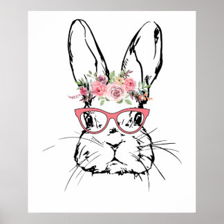 Kaninchenrose, Retro, Vintage Poster
