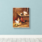 Kaninchenroster Landtiere Leinwanddruck (Insitu (Holzboden))