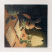 Kaninchenschrift am Schreibtisch - Puzzle (Horizontal)