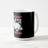Kaninchenschüler zurück zur Schule Kaffeetasse (VorderseiteRechts)