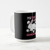 Kaninchenschüler zurück zur Schule Kaffeetasse (Vorderseite Links)