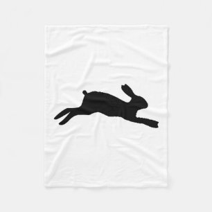 Kaninchensilhouette Fleecedecke