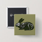 Kaninchenskelett Button (Vorne & Hinten)