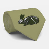 Kaninchenskelett Krawatte (Gerollt)