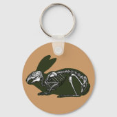 Kaninchenskelett Schlüsselanhänger (Vorderseite)