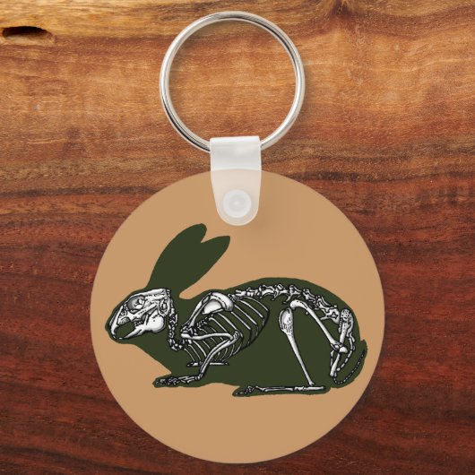 Kaninchenskelett Schlüsselanhänger (Vorderseite)