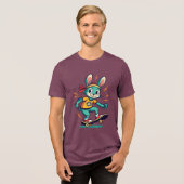 Kaninchenspiel Tri-Blend Shirt (Vorderseite voll)
