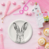 Kaninchenstift Gezeichnet Pappteller (Party)