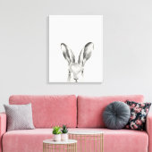 Kaninchenstift Zeichnend Leinwanddruck (Insitu (Wohnzimmer))