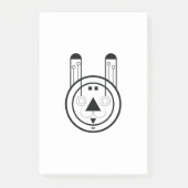 Kaninchenzeichen Post-it Klebezettel (Vorderseite)