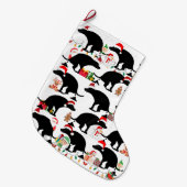 Kanine Kackend Hund Großer Weihnachtsstrumpf (Vorderansicht (hängend))