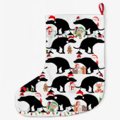 Kanine Kackend Hund Großer Weihnachtsstrumpf (Rückseite)