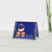 Kanine Police Baby Dusche Dankeskarte (Vorderseite)