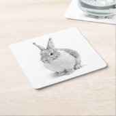 Kaninentag Rechteckiger Pappuntersetzer (angewinkelt)