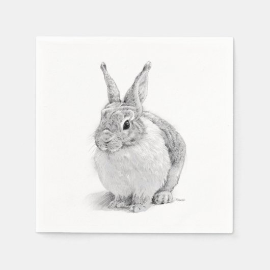 Kaninentag Serviette (Vorderseite)