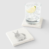 Kaninentag Steinuntersetzer (Seitenansicht)