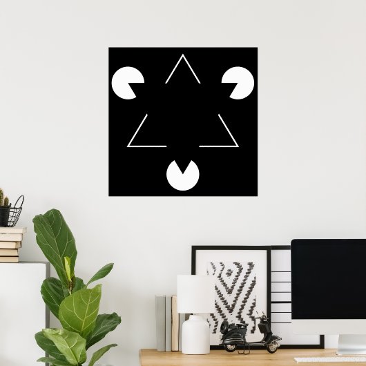 Kanizsa-Dreieck Poster (Heimbüro)