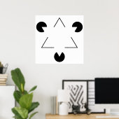 Kanizsa-Dreieck Poster (Heimbüro)