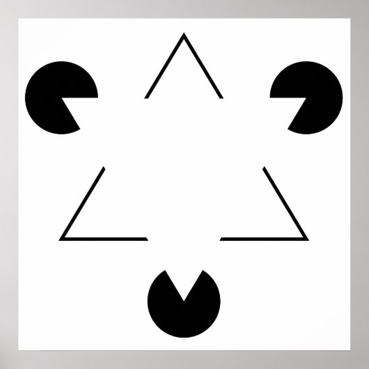 Kanizsa-Dreieck Poster (Vorne)