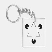 Kanizsa-Dreieck Schlüsselanhänger (Vorderseite links)