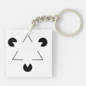 Kanizsa-Dreieck Schlüsselanhänger (Rückseite)