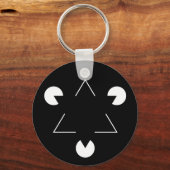 Kanizsa-Dreieck Schlüsselanhänger (Vorderseite)