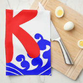 kanji "水" in a koribata style geschirrtuch (Viertel Falte)