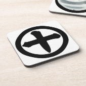 Kanji 10 im Kreis Untersetzer (Linke Seite)