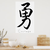 Kanji Art-Courage Poster (Küche)