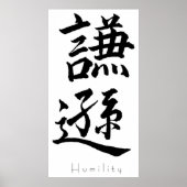 Kanji Art - Demut Poster (Vorne)
