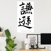 Kanji Art - Demut Poster (Heimbüro)