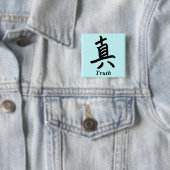 Kanji-Charakter für Wahrheits-Monogramm Button (Beispiel)