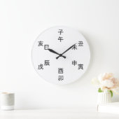 Kanji Clock - Chinese Zodiac - Time of the Day - Große Wanduhr (Zuhause)