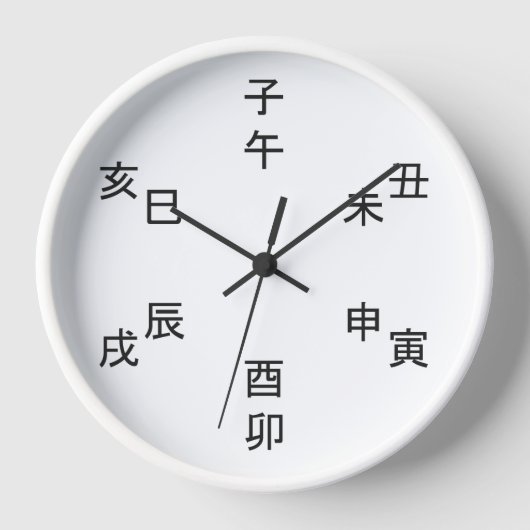 Kanji Clock - Chinese Zodiac - Time of the Day - Uhr (Vorderseite)