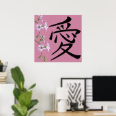 Kanji der japanischen Liebe Poster (Heimbüro)