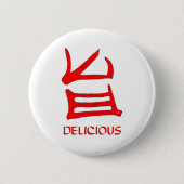 Kanji Die Taste "Delicious Red" Button (Vorderseite)