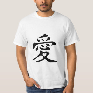 Kanji für Liebe mit Herzen T-Shirt