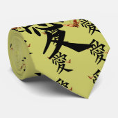 Kanji für Liebe mit zwei Schmetterlingen Krawatte (Gerollt)