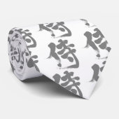 Kanji] grau Samurai Krawatte (Gerollt)