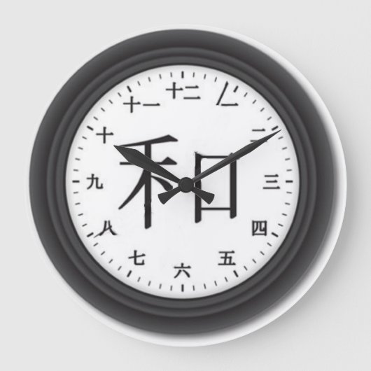 Kanji Große Wanduhr (Vorderseite)