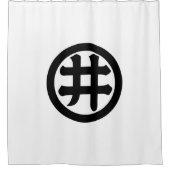 Kanji I im Kreis Duschvorhang (Vorderseite)