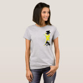 [Kanji] Jamaika mit Flaggenfarben T-Shirt (Vorne ganz)