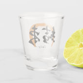 Kanji Kessoku/Unity Japanese Calligraphy Schnapsglas (Rückseite)
