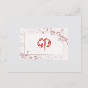 Kanji Kirschblüten Neujahr 2023 Postkarte