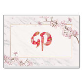 Kanji Kirsche blüht neues Jahr 2023 Tischnummer (Vorderseite)