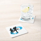 Kanji Kizuna/Bond Japanese Calligraphy Rechteckiger Pappuntersetzer (Vor Ort)