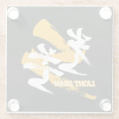 Kanji Kobo/Light Beam Japanese Calligraphy Glasuntersetzer (Rückseite)