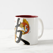 Kanji Koi Fisch-Freund Zweifarbige Tasse (VorderseiteRechts)